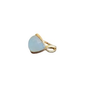NWT - Rivka Friedman - 18k Gold Clad Blue Quartzite Stone Ring - Size 8